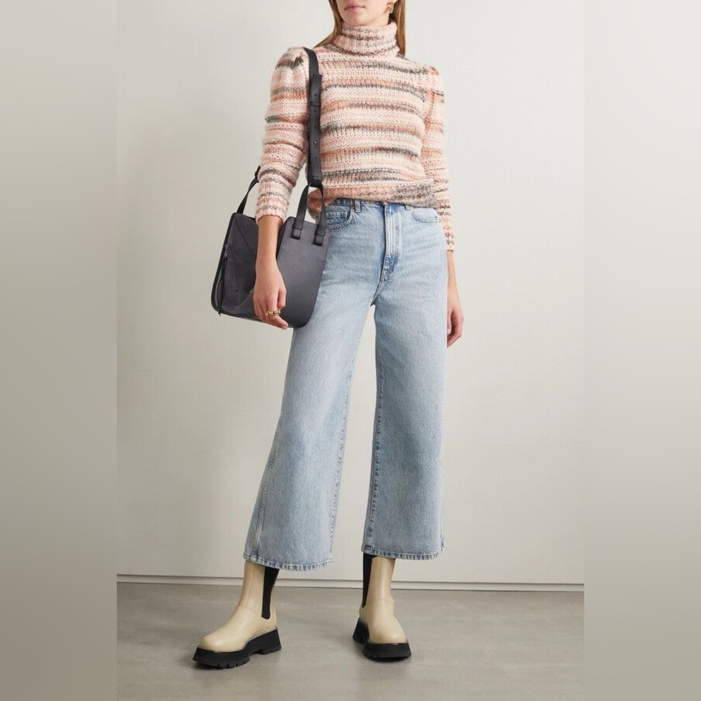 A.L.C. Selina Striped Knitted Turtleneck Sweater Size XS